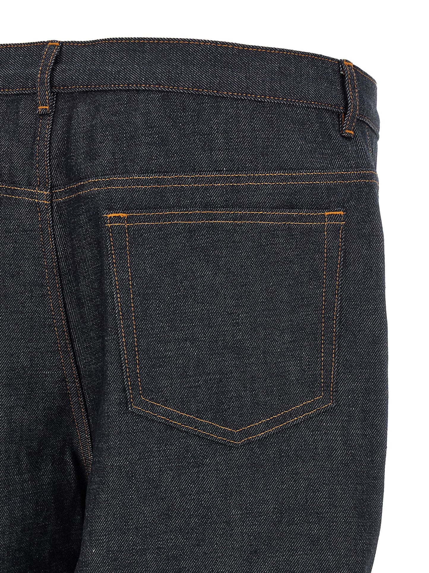 A.P.C. Blue Cotton Relaxed Fit Jeans