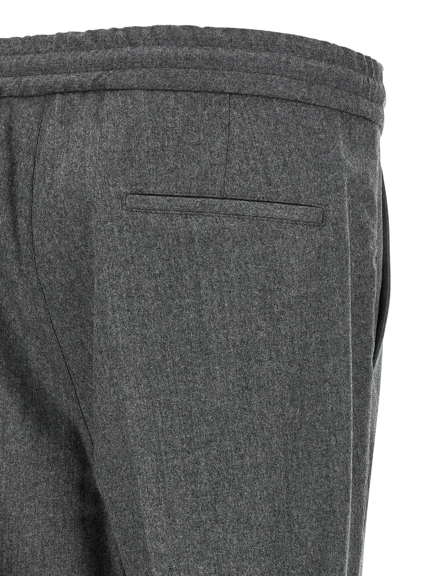Brunello Cucinelli Gray Virgin Wool Casual Pants