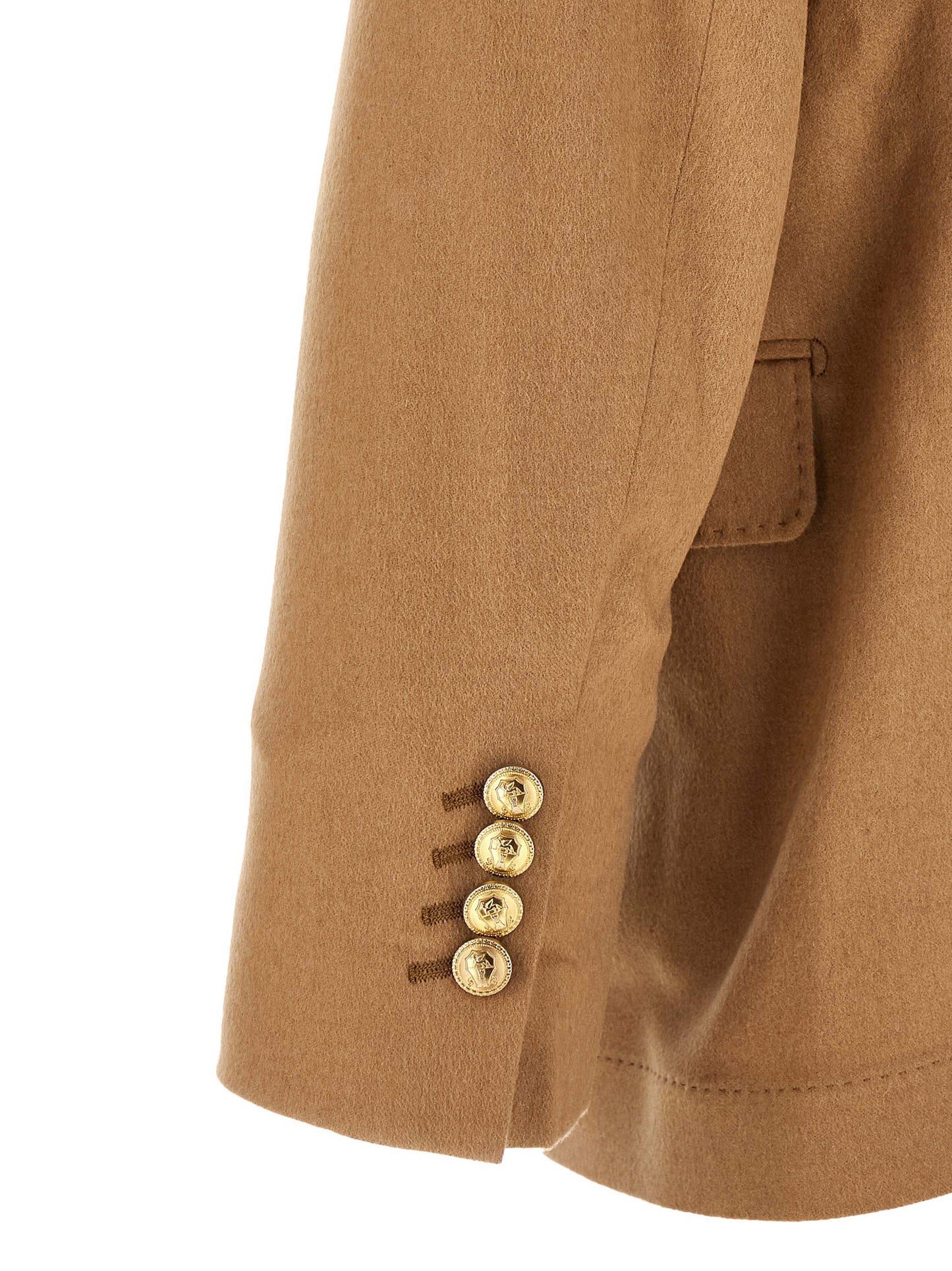 Brunello Cucinelli Beige Camel Hair Blazer