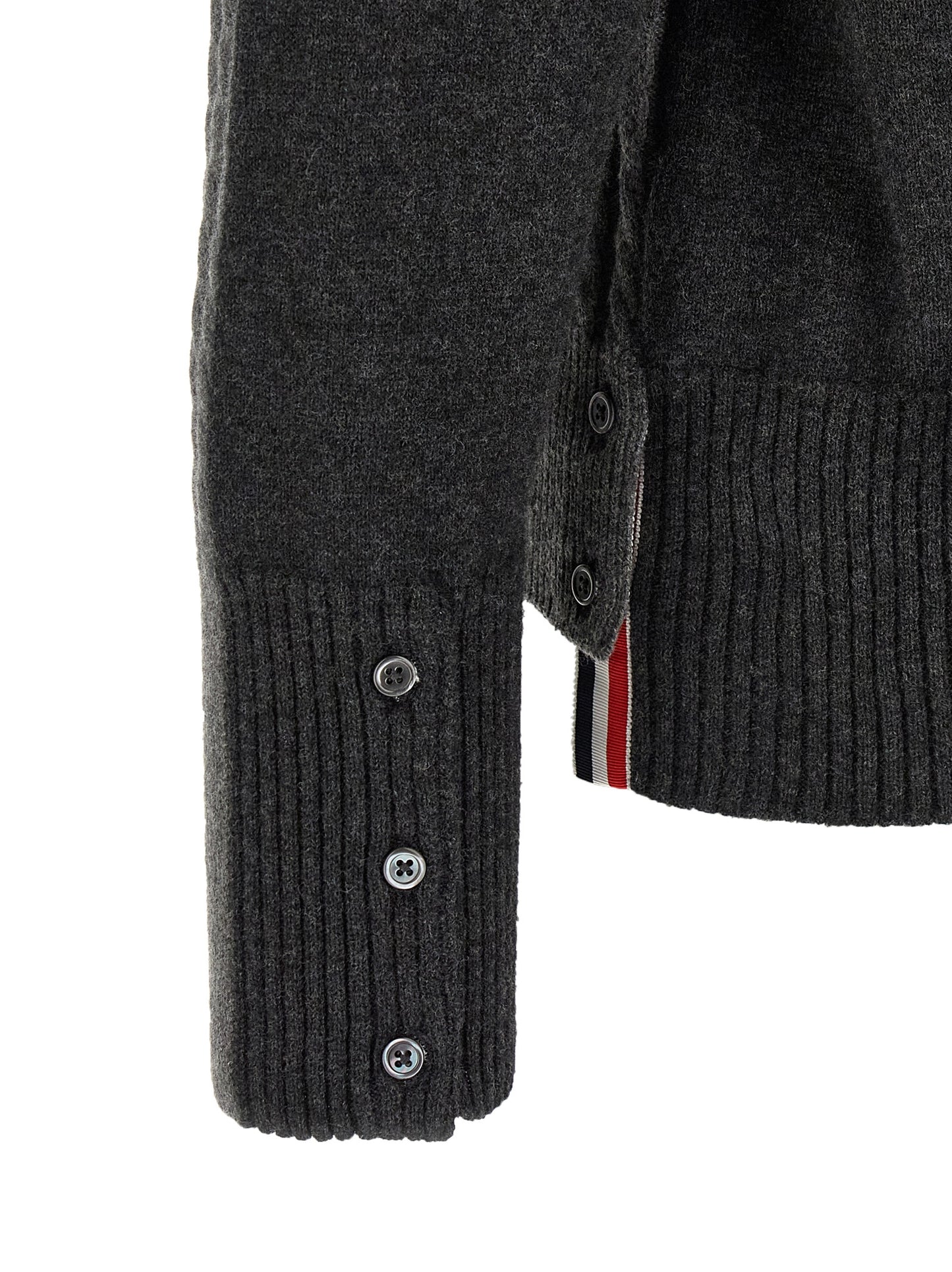 Thom Browne Gray Virgin Wool Cardigan