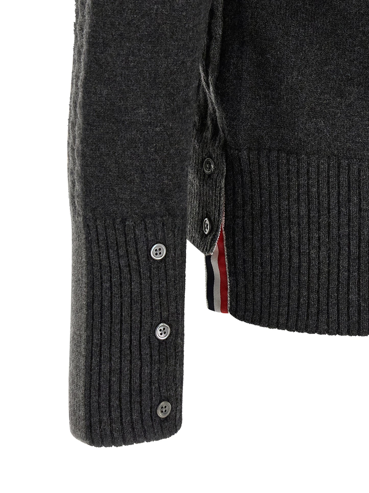 Thom Browne Gray Virgin Wool Polo Shirt