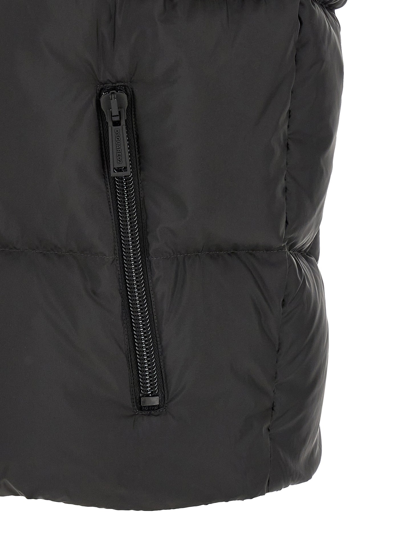 Dsquared² Black Polyester Sleeveless Jacket
