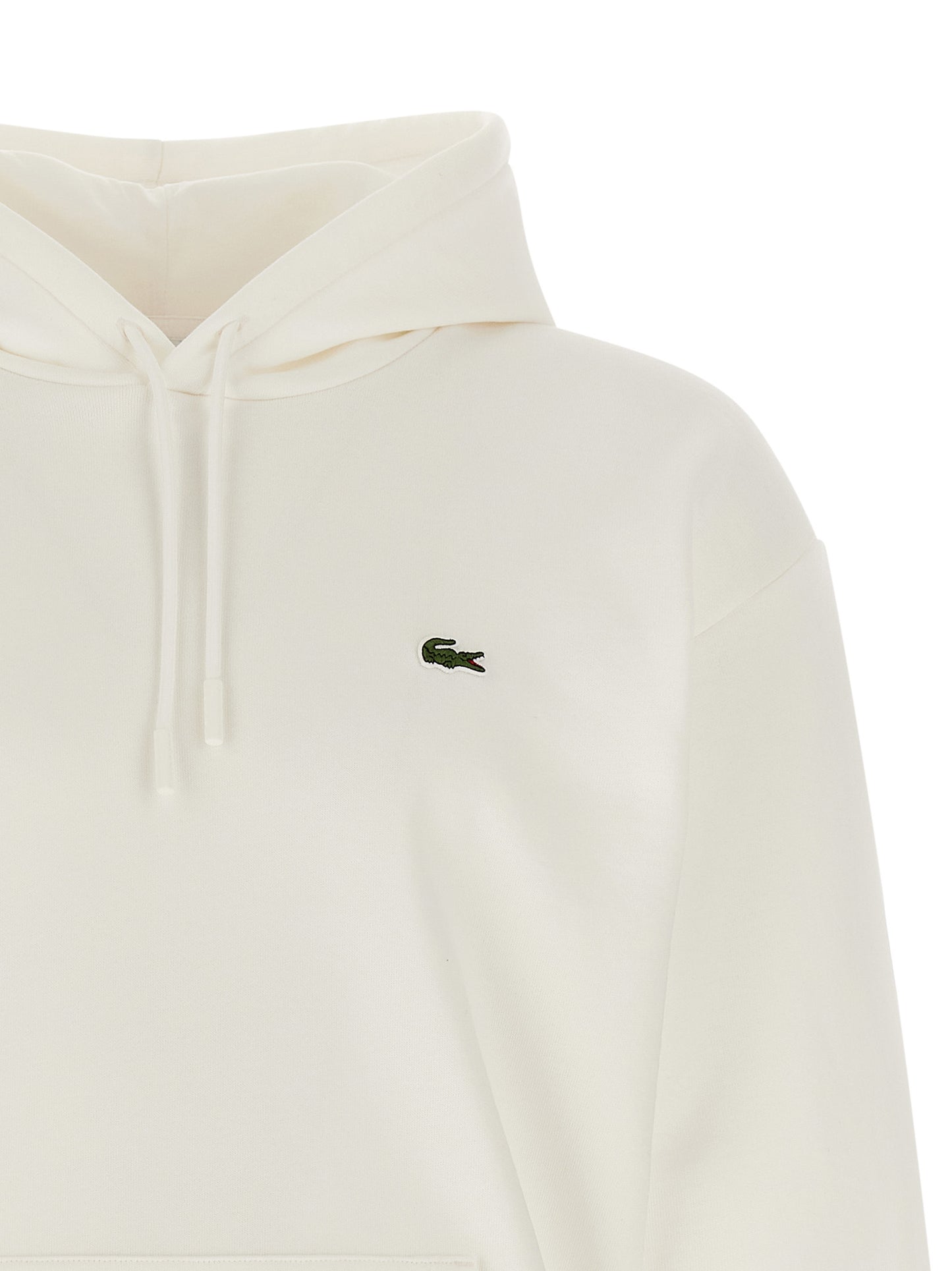 Lacoste White Cotton Sweatshirt