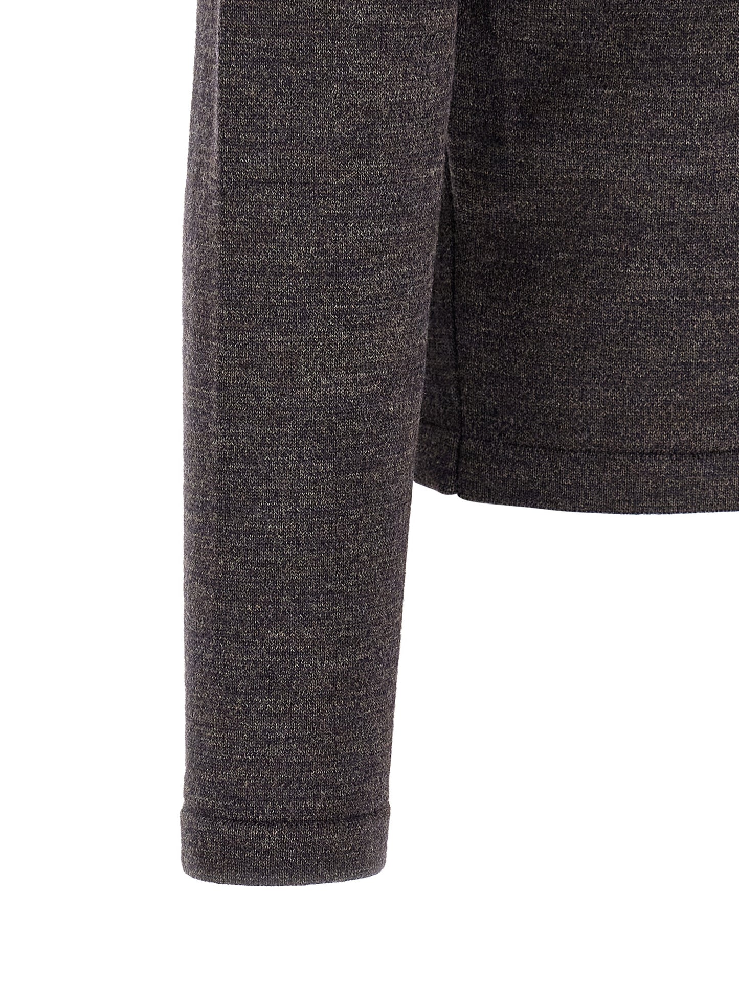 Lemaire Brown Wool Polo Shirt
