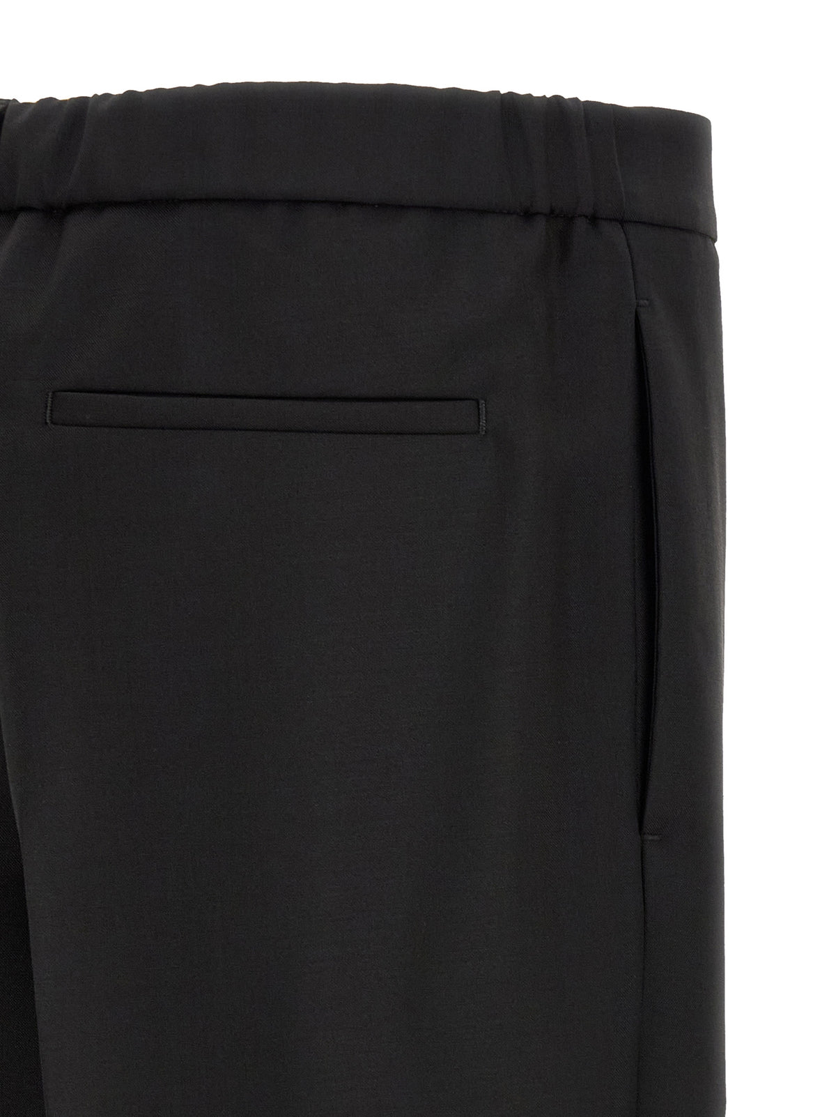 Jil Sander Black Virgin Wool Cropped Pants