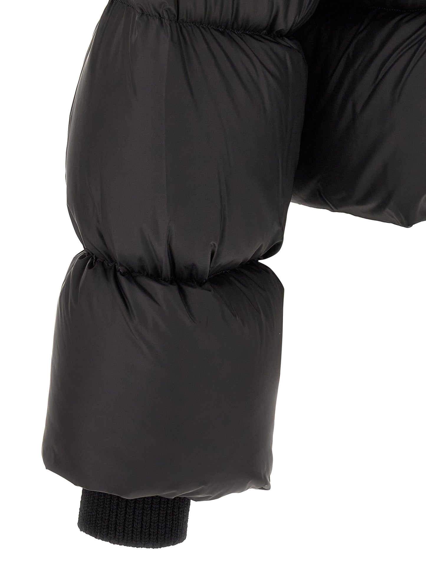Rick Owens Black Nylon Full-Length Jacket