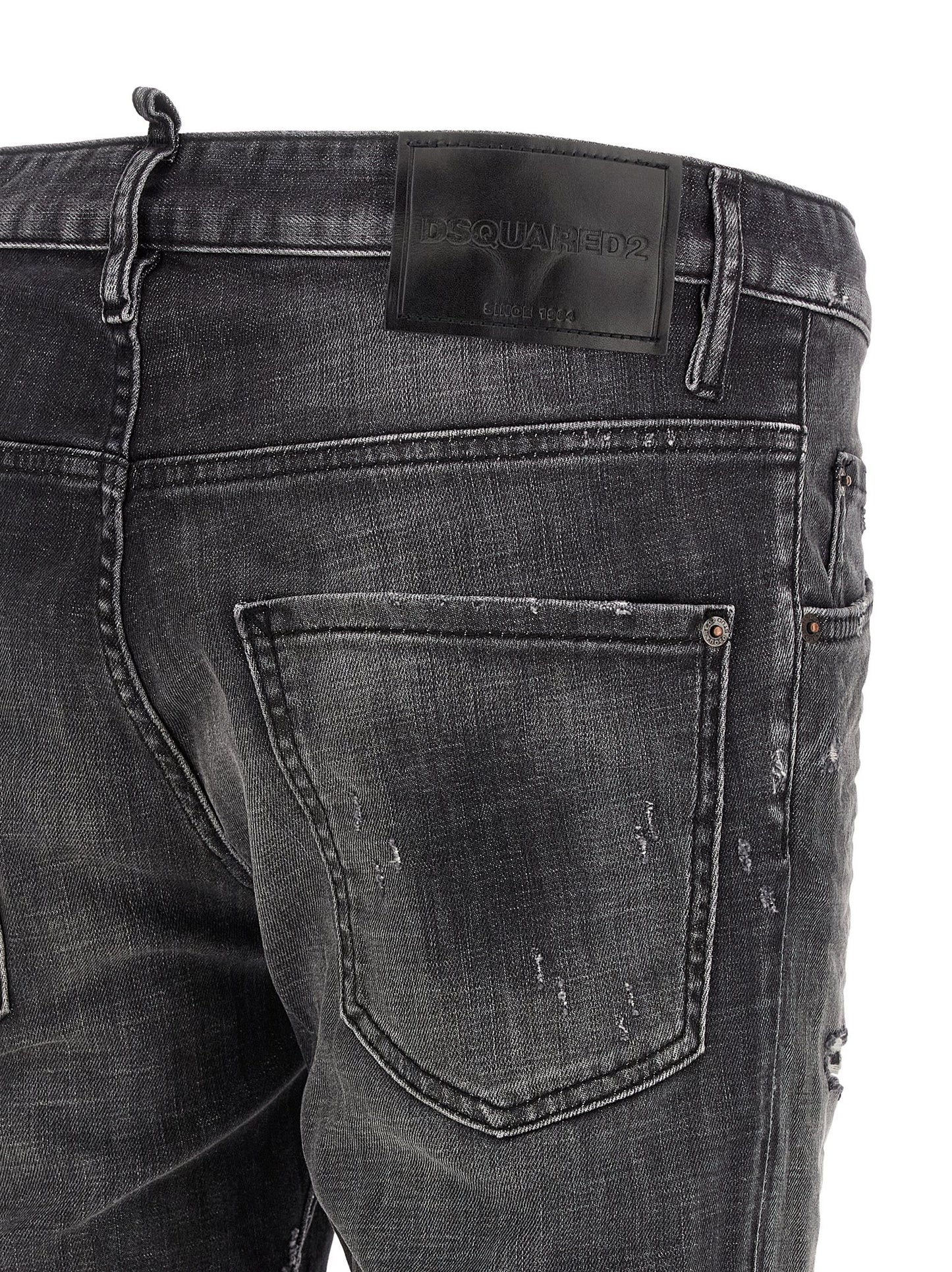 Dsquared² Gray Cotton Skinny Jeans