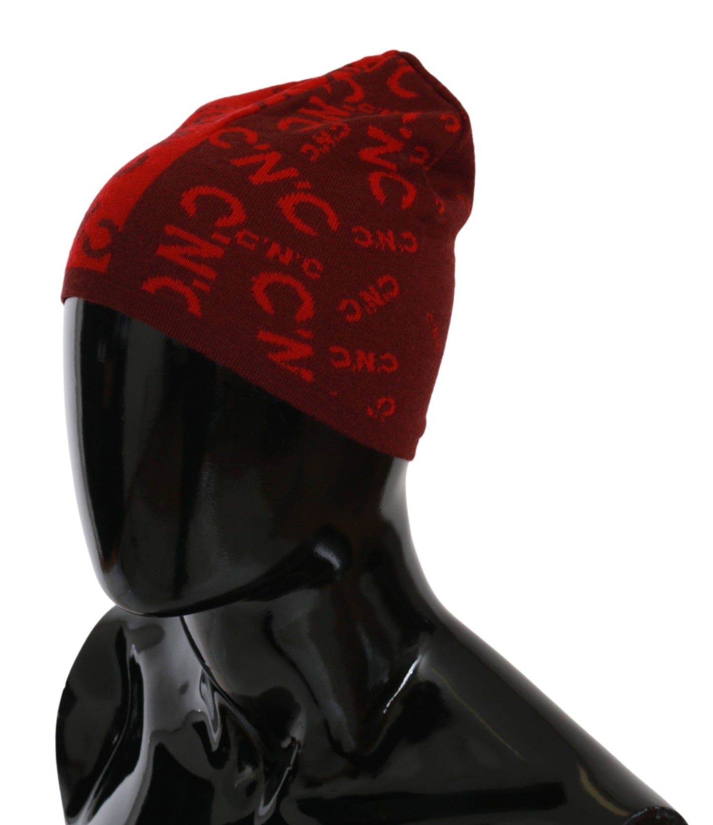 Costume National Rot Wollmischung Marken-Beanie-Hut