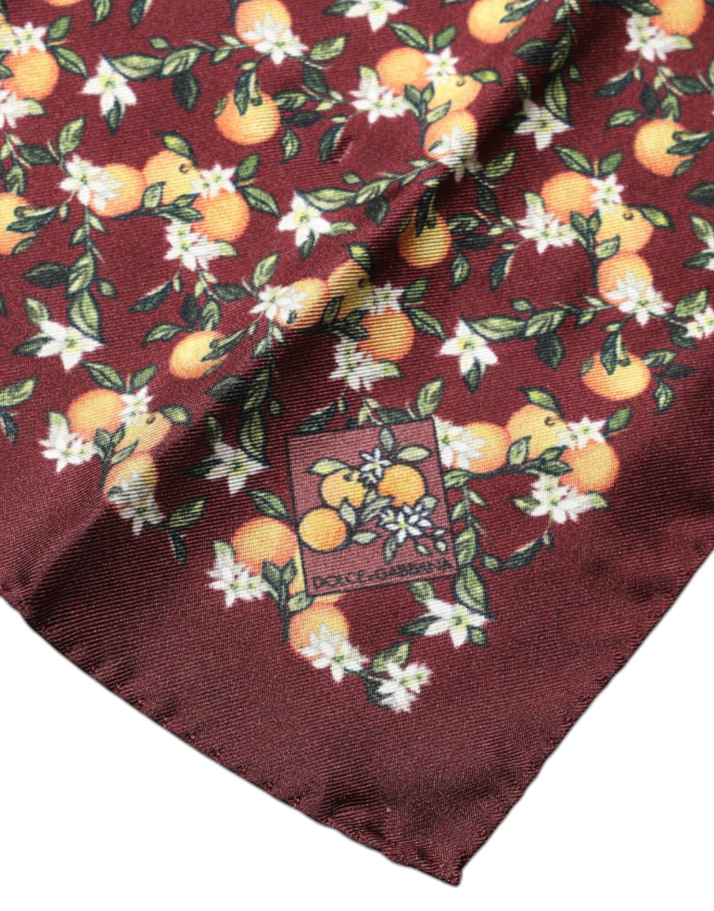 Dolce & Gabbana Seidenhalstuch „Maroon Oranges“