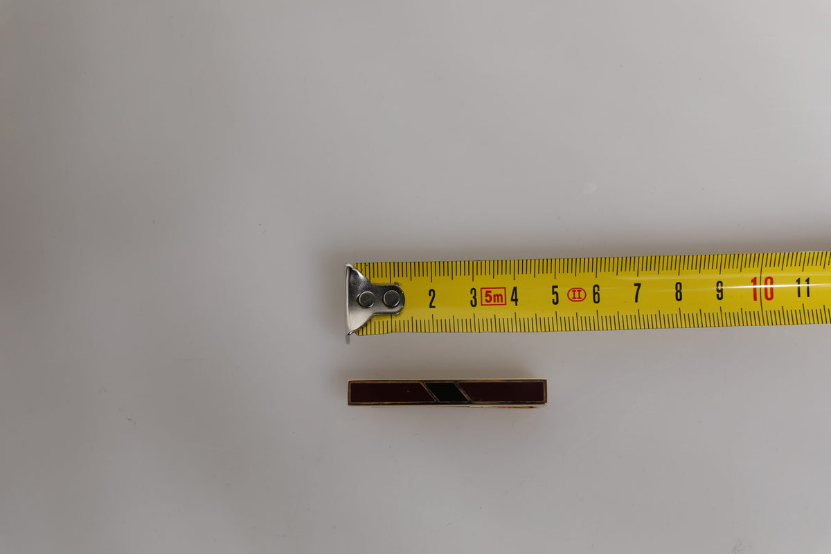 Dolce & Gabbana Multicolor Gold Tone Brass Tie Clip Bar