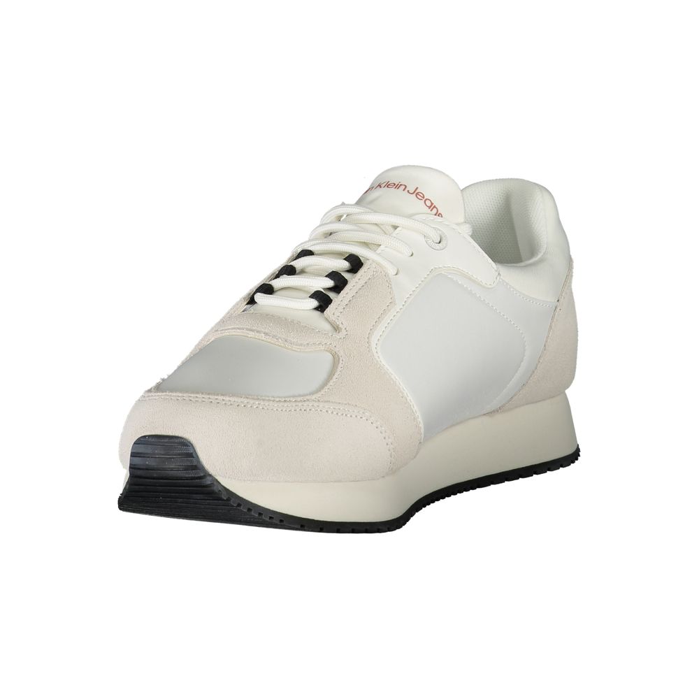Calvin Klein White Polyurethane Men Sneaker