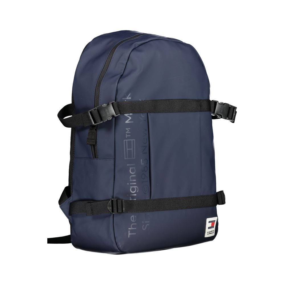 Zaino da uomo in poliuretano blu Tommy Hilfiger