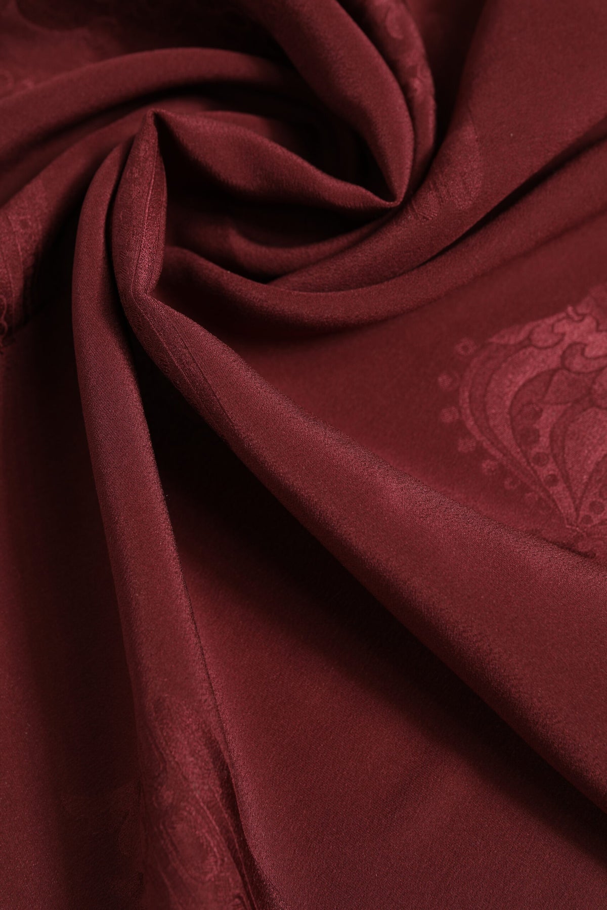 Dolce & Gabbana Maroon Silk Crown Square Men Foulard Scarf