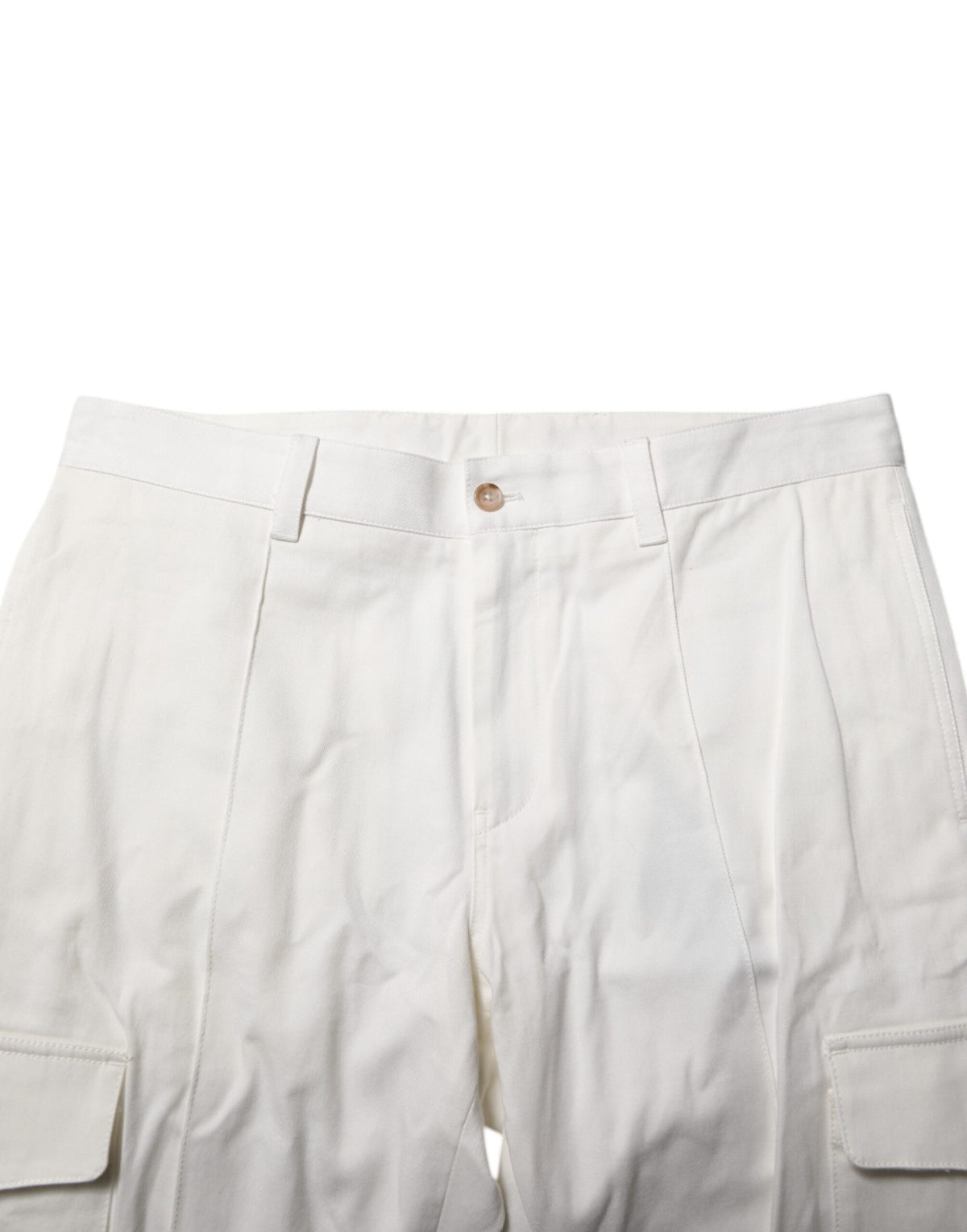 Dolce & Gabbana White Cotton Jogger Cargo Skinny Men Pants