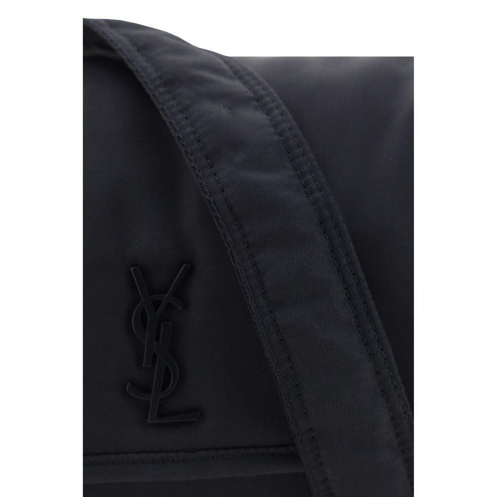 Saint Laurent Zwarte Nylon Schoudertas