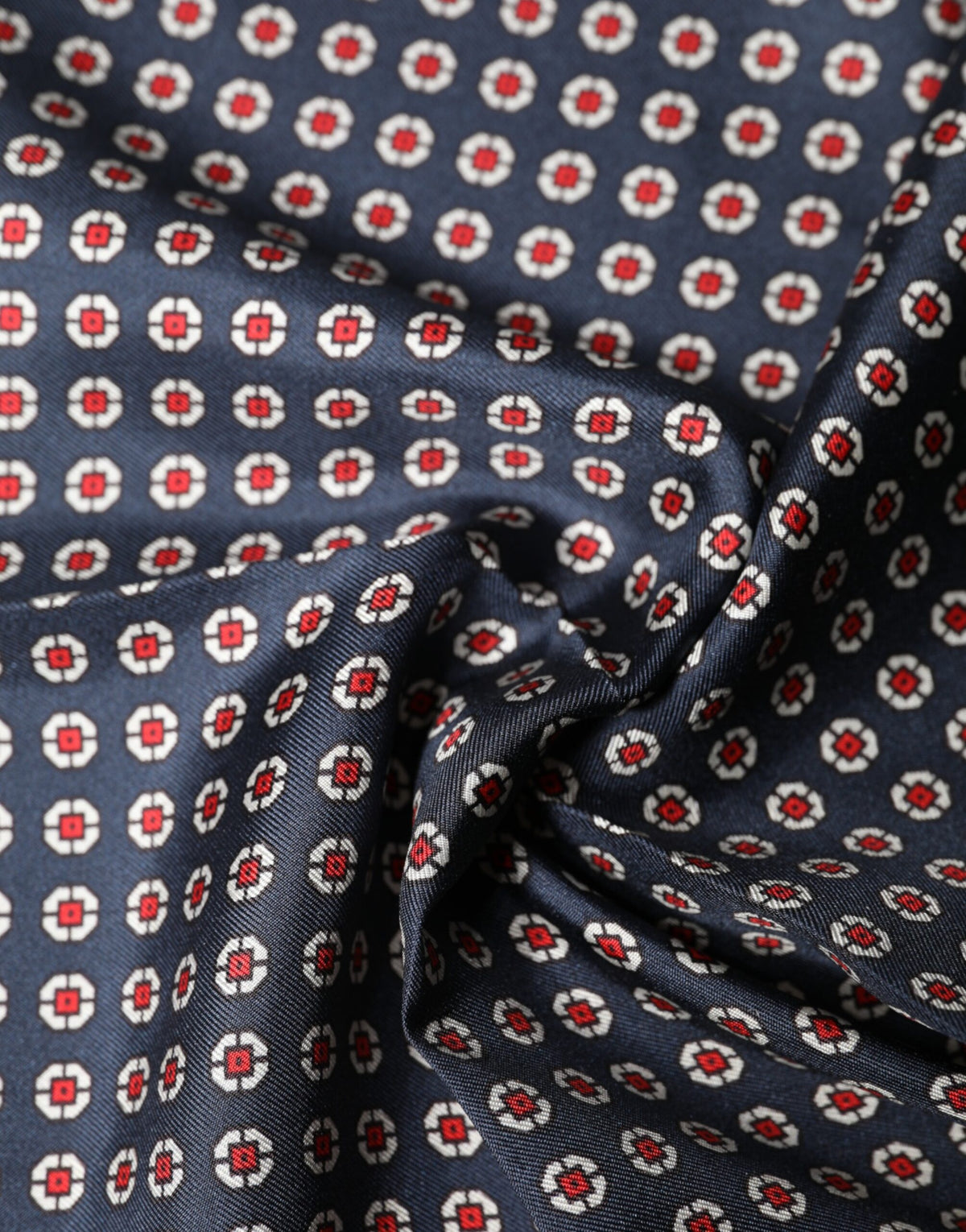 Dolce & Gabbana Blue Patterned Silk Square Handkerchief Scarf