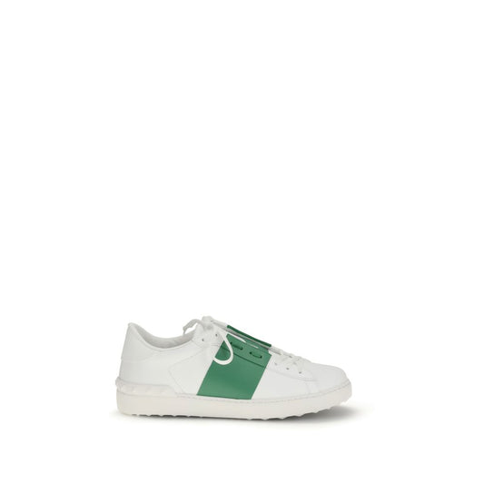 Valentino Garavani White Calf Leather Bos Taurus Low Top Sneakers