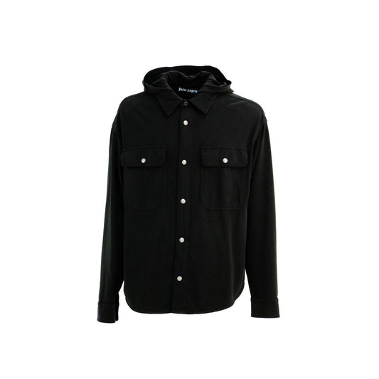 Palm Angels Black Denim Shirt