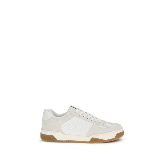 Valentino Garavani White Calf Leather Bos Taurus Athletic Sneakers