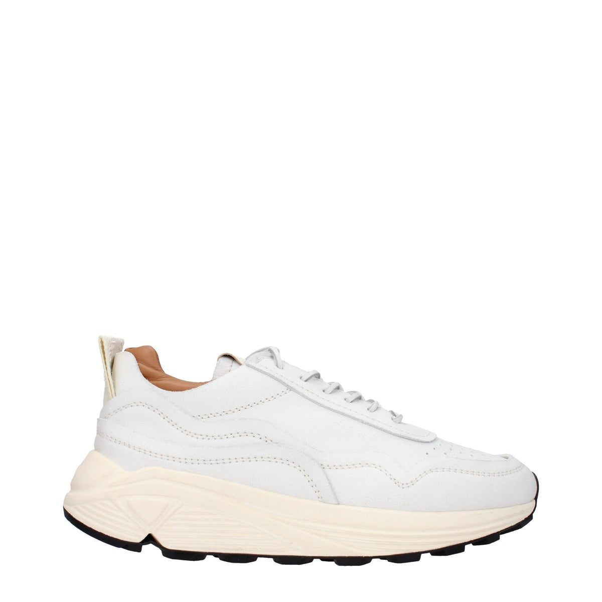 Buttero White Leather Chunky Sneakers