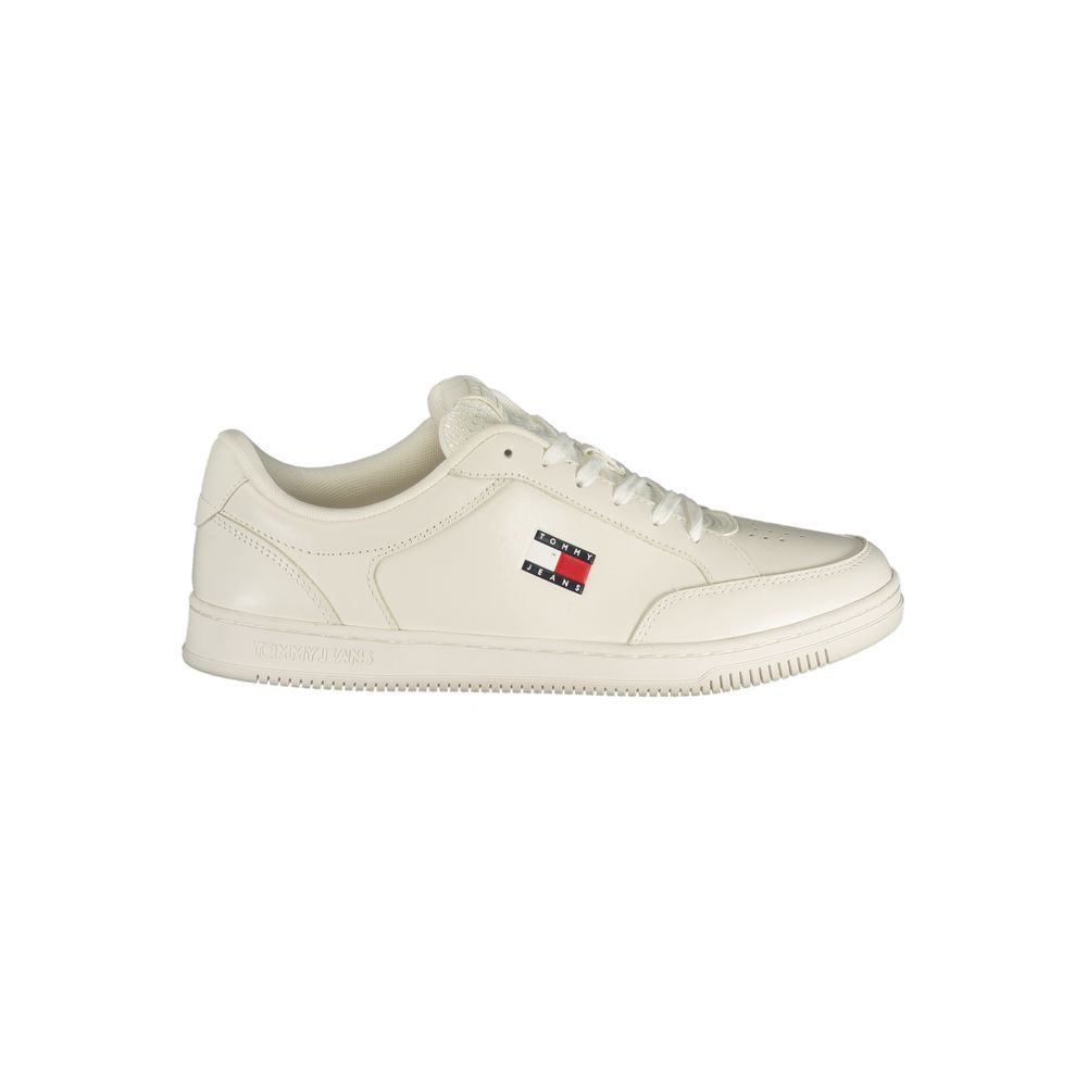 Tommy Hilfiger White Polyurethane Men Sneaker