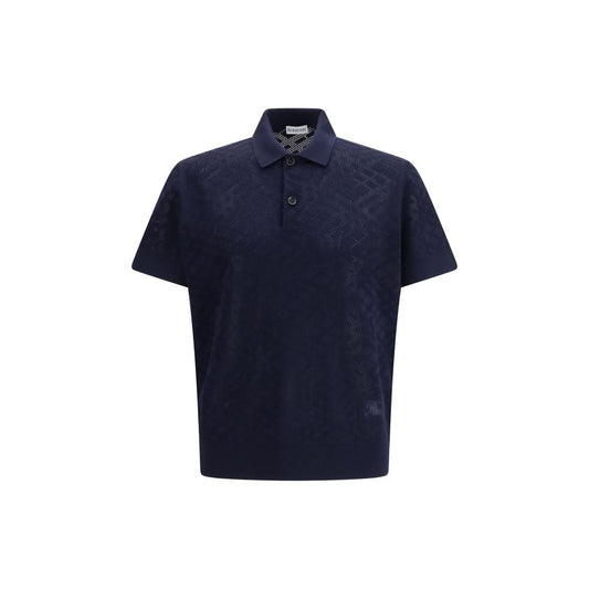 Burberry blaues Woll-Polohemd