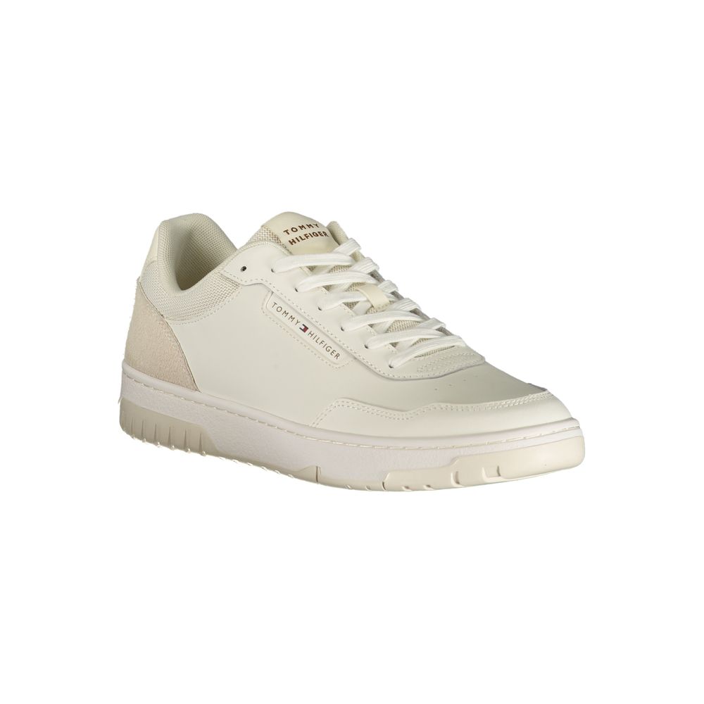 Tommy Hilfiger White Polyurethane Men's Sneaker