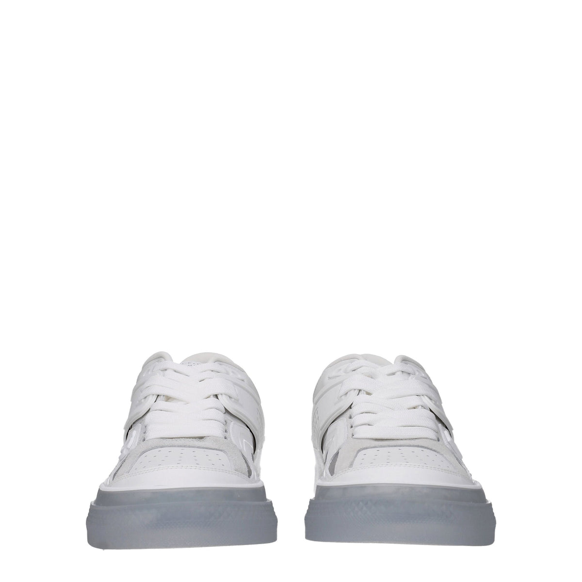 Dolce & Gabbana White Leather Low Top Sneakers