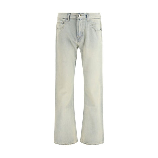 7FOR Beige Katoenen Bootcut Jeans
