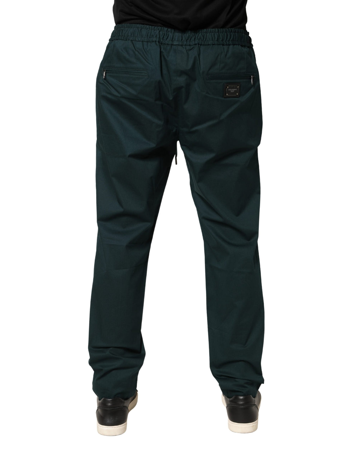 Dolce & Gabbana Green Cotton Skinny Men Jogger Trouser Pants