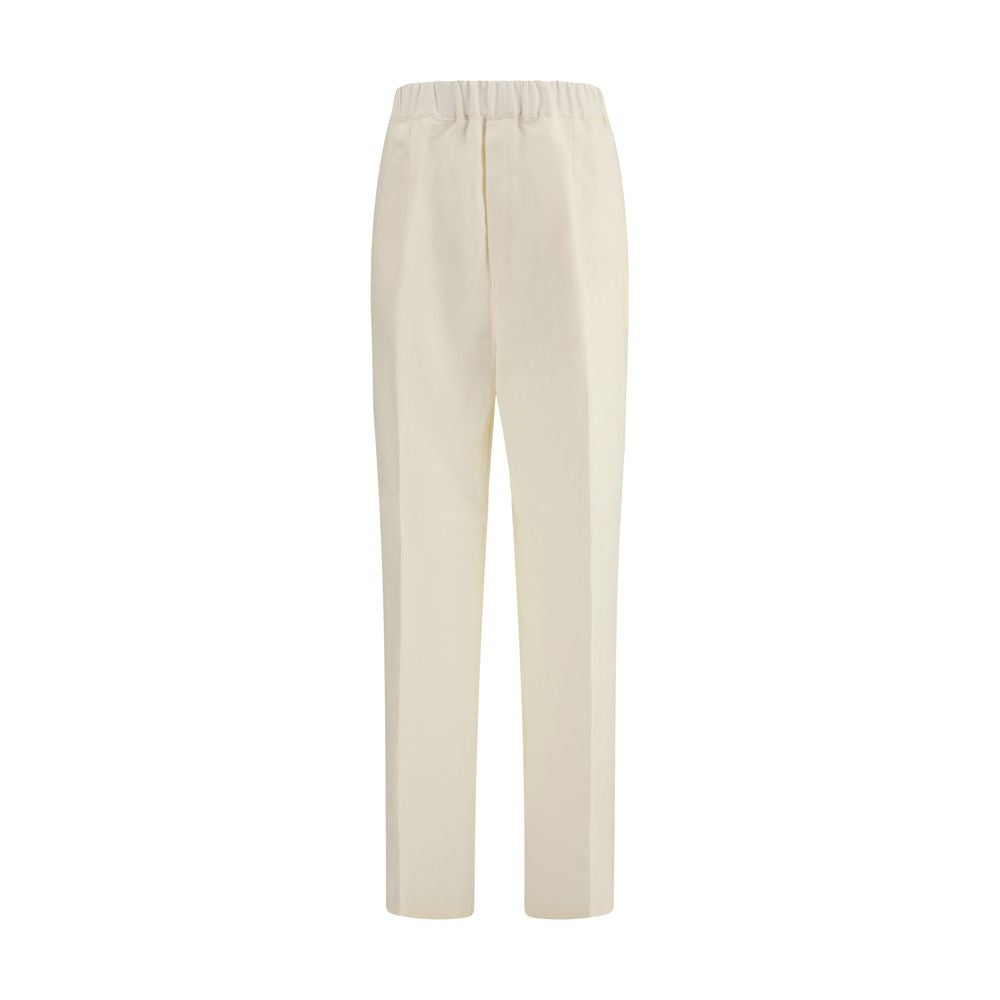 Laneus Pantaloni Casual in Viscosa Beige