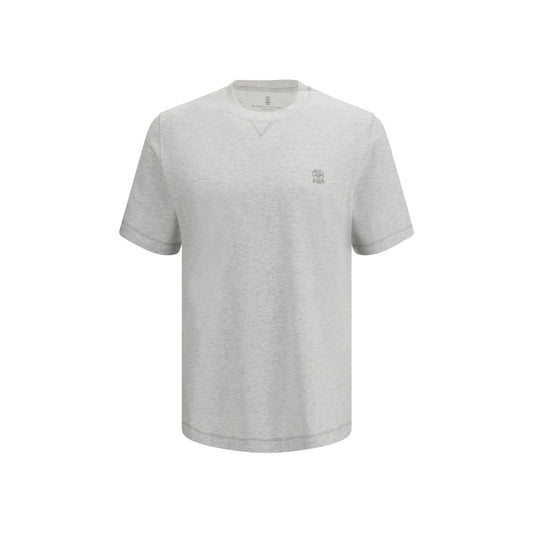 Brunello Cucinelli Grau Baumwoll-T-Shirt