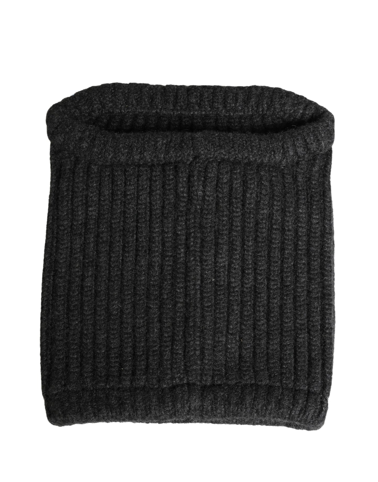Dolce & Gabbana Schwarz Kaschmir Gestrickter Herren Winter-Nackenwärmer Hut