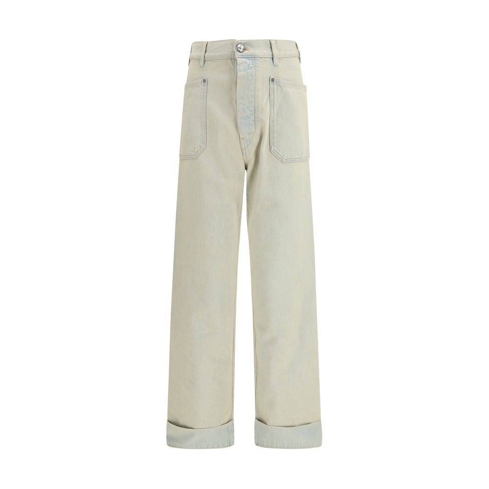 Vivienne Westwood Beige Cotton Relaxed Fit Jeans