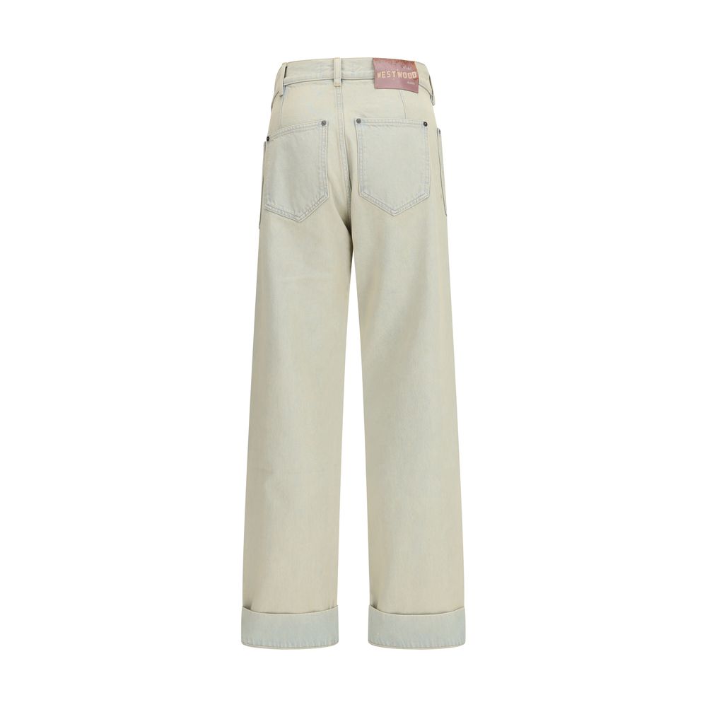 Vivienne Westwood Beige Cotton Relaxed Fit Jeans