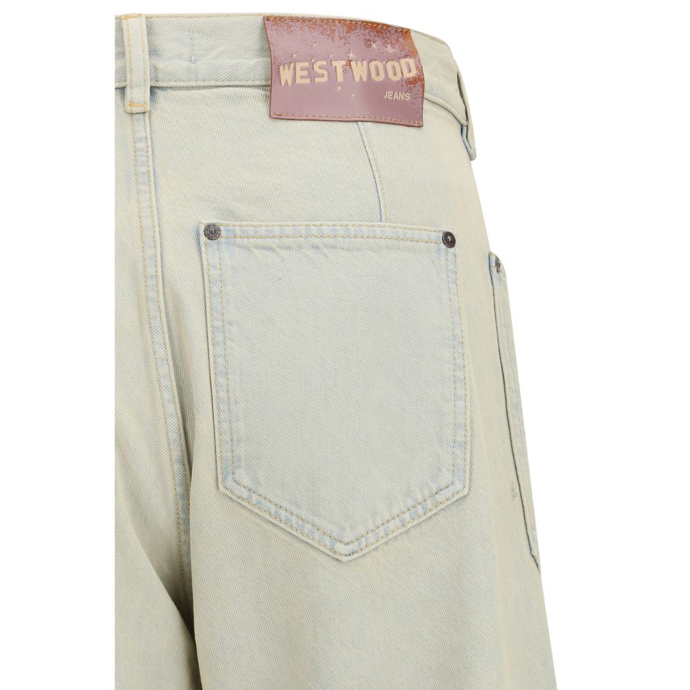 Vivienne Westwood Beige Cotton Relaxed Fit Jeans