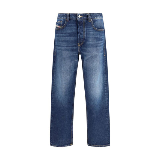 Diesel Tapered Jeans van blauw katoen