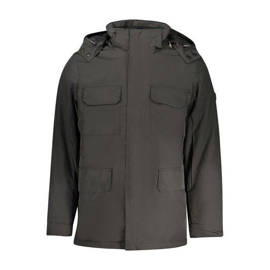 U.S. Grand Schwarze Herrenjacke aus Polyester