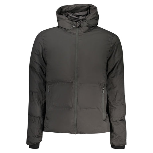 U.S. Grand Schwarze Polyester Herrenjacke