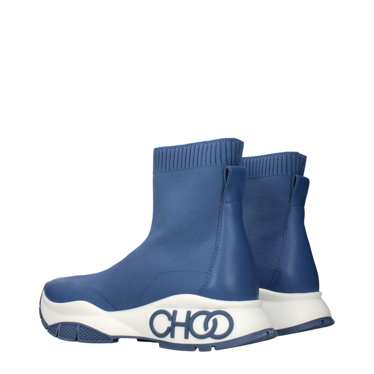 Jimmy Choo Blue Fabric Ankle Boots