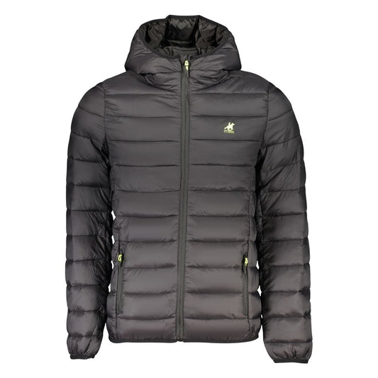 U.S. Grand Schwarze Herrenjacke aus Polyester