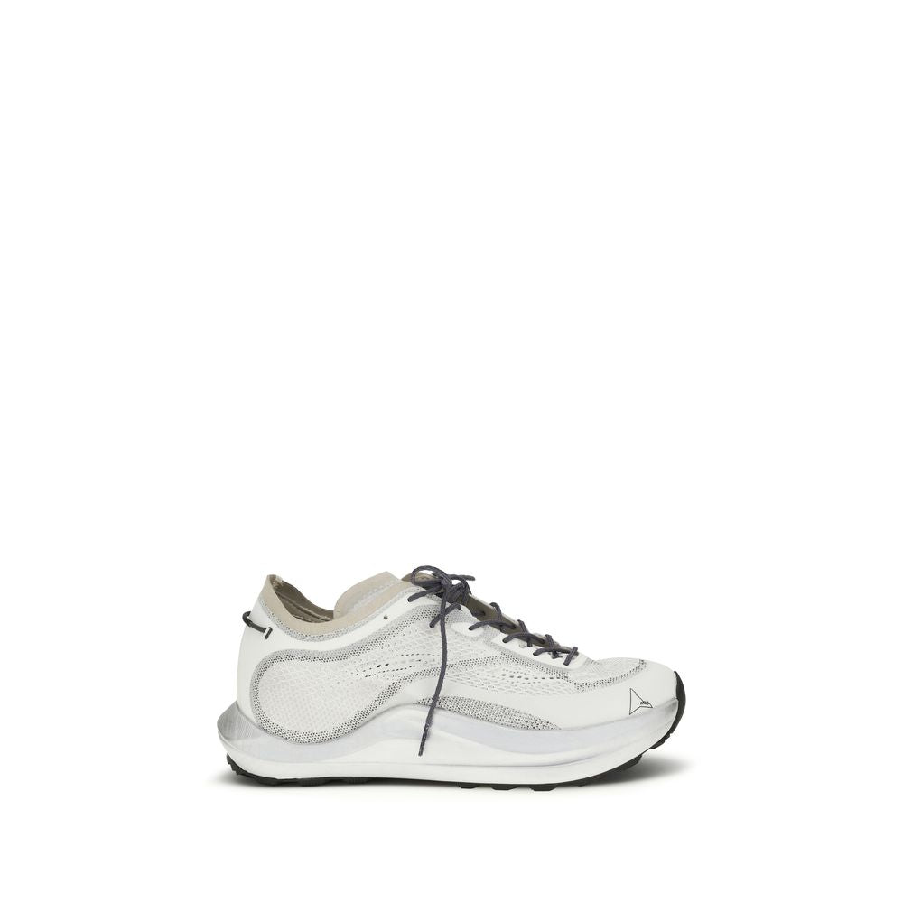 ROA White Fabric Athletic Sneakers