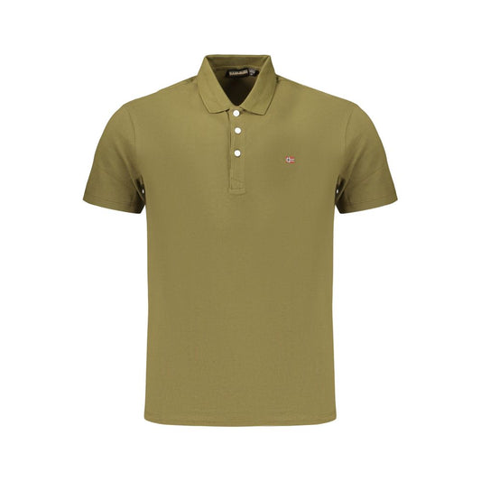 Napapijri Grünes Polo-Shirt aus Baumwolle für Herren