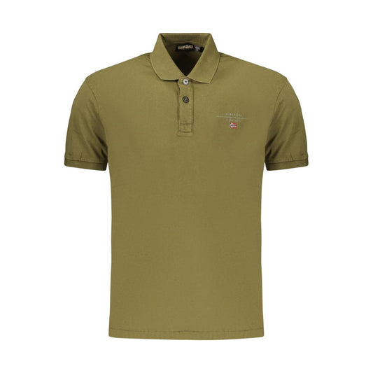 Napapijri Grünes Polo-Shirt aus Baumwolle für Herren