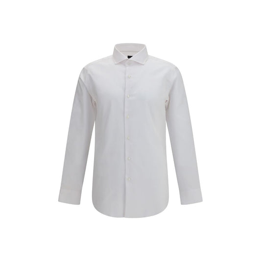 Hugo Boss Black White Cotton Dress Shirt