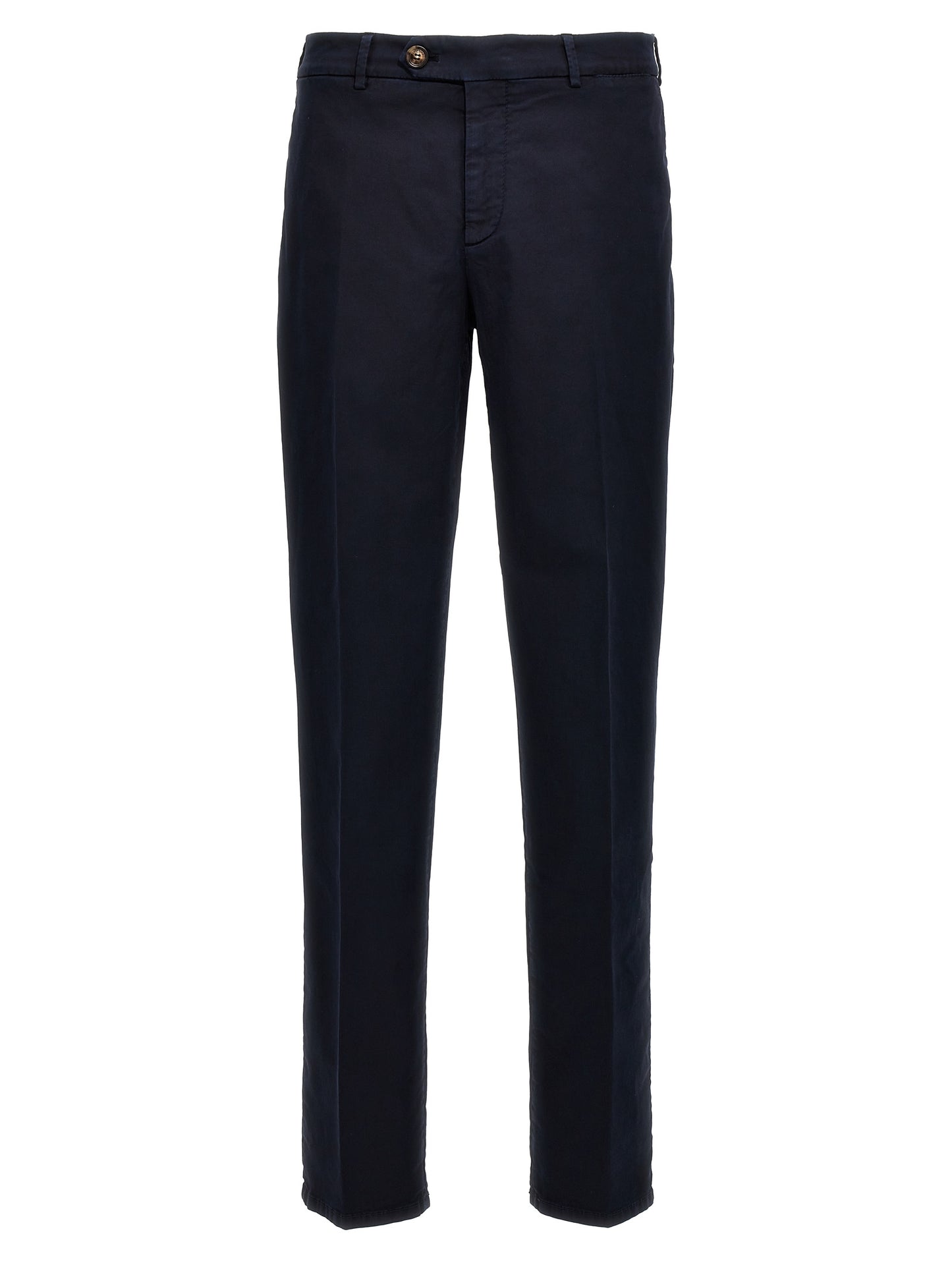 Brunello Cucinelli Blue Cotton Casual Pants