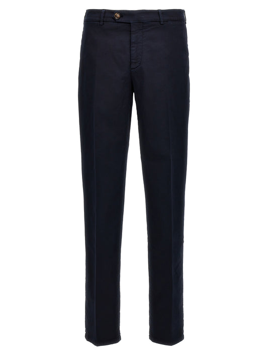 Brunello Cucinelli Blue Cotton Casual Pants