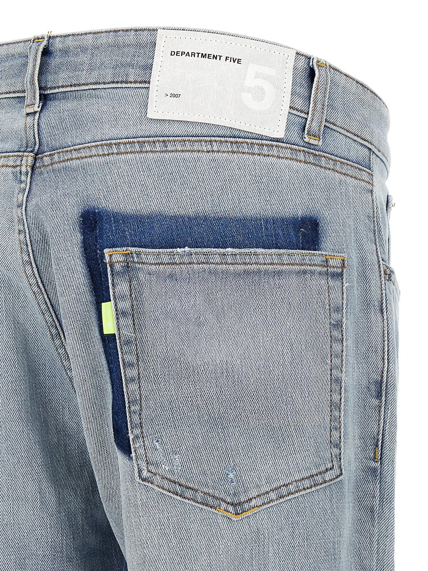 Department 5 Blue Cotton Slim Fit Jeans
