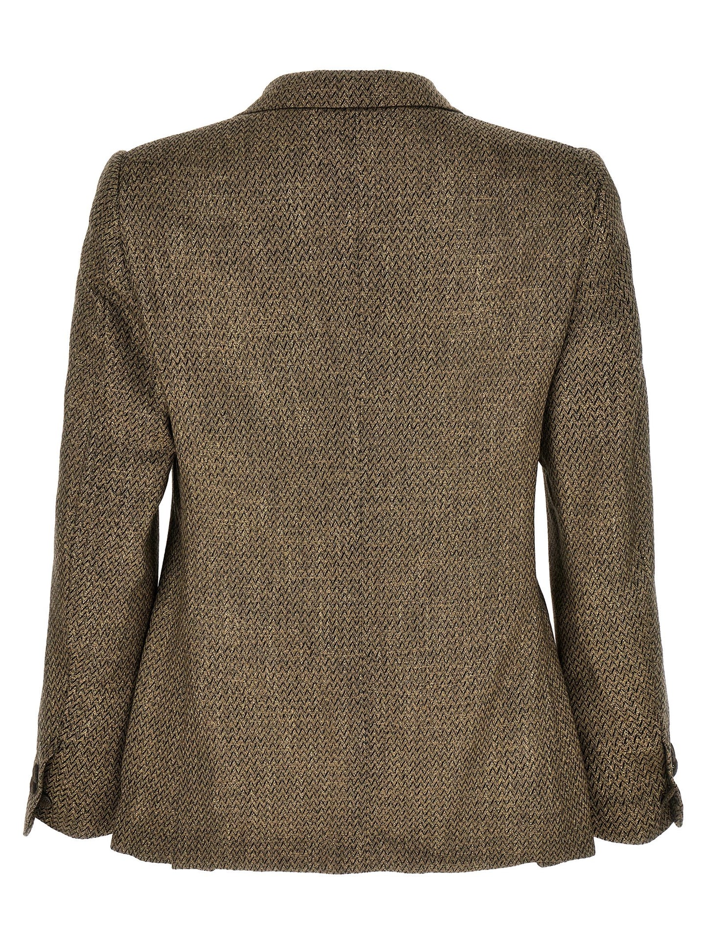 MAURIZIO MIRI Beige Alpaca Leather Blazer