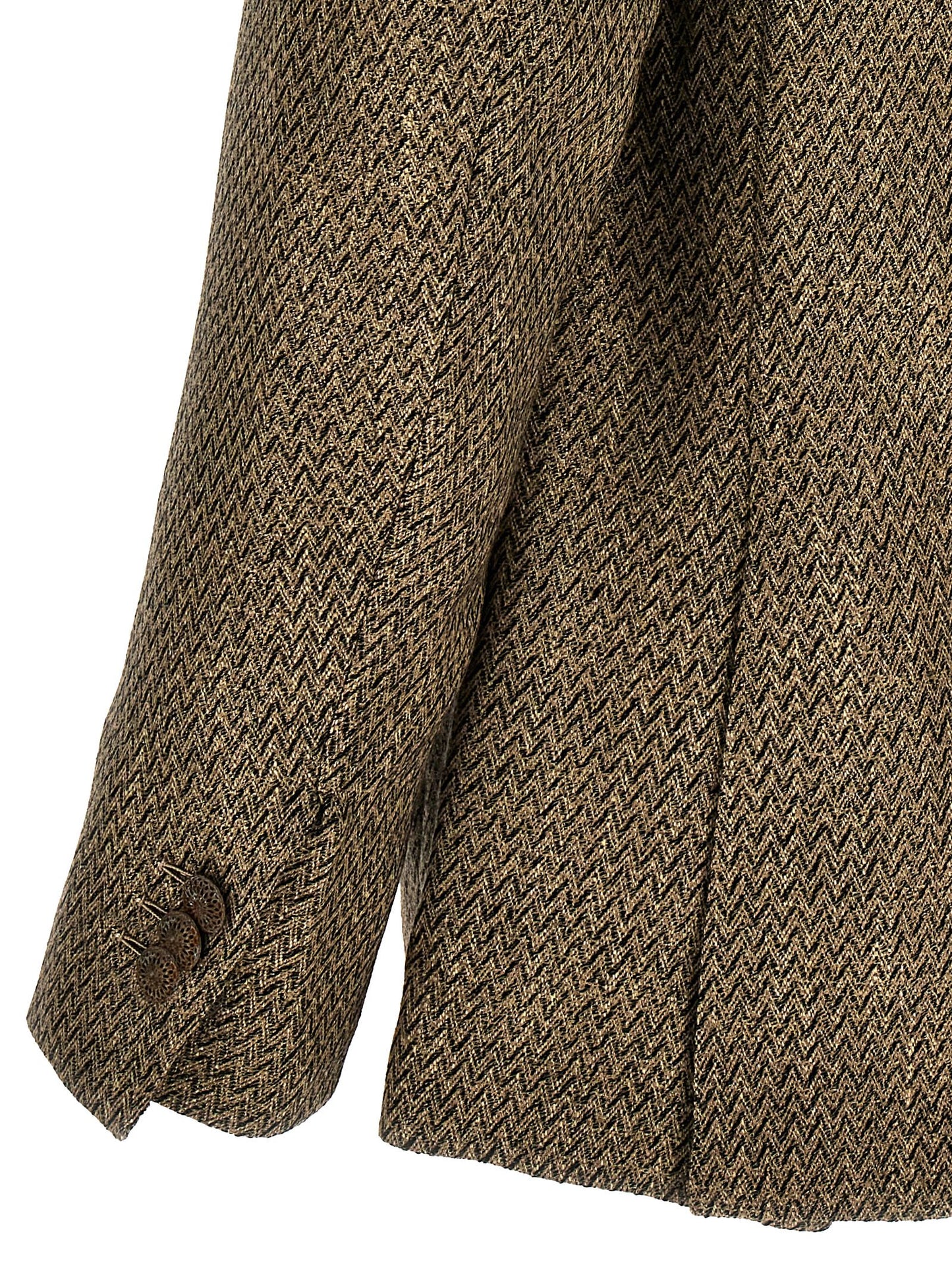MAURIZIO MIRI Beige Alpaca Leather Blazer